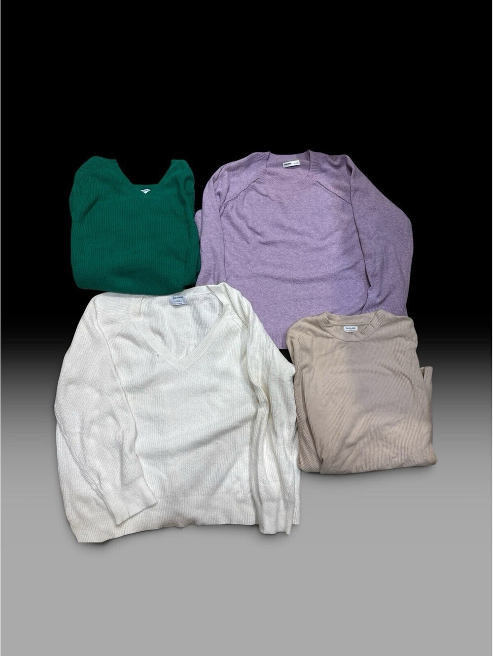 Women’s Sweater Bundle Lot of 4 Old Navy Tommy John Sonoma Sz 2XL Soft Vneck